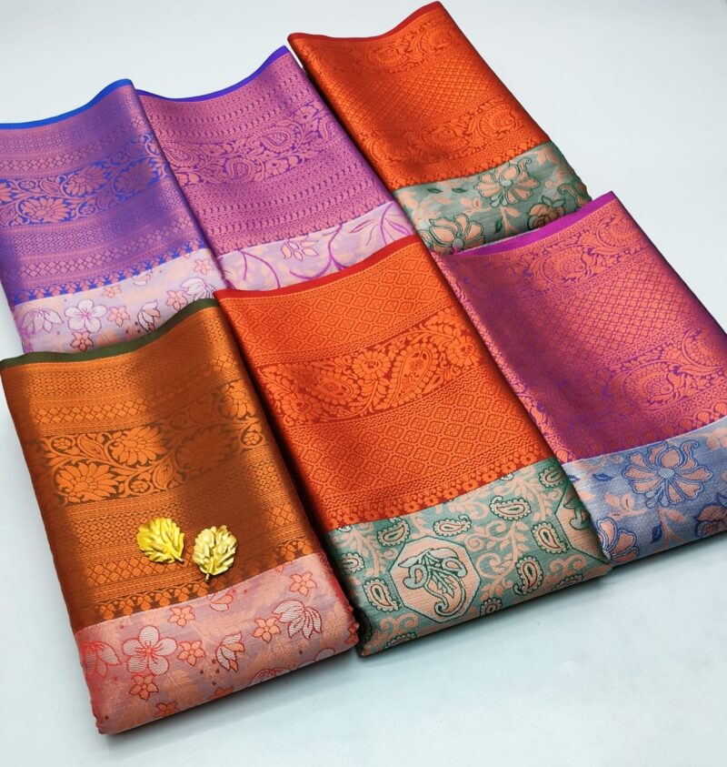 H. Tissue Fancy Silk Sarees Premium Quality