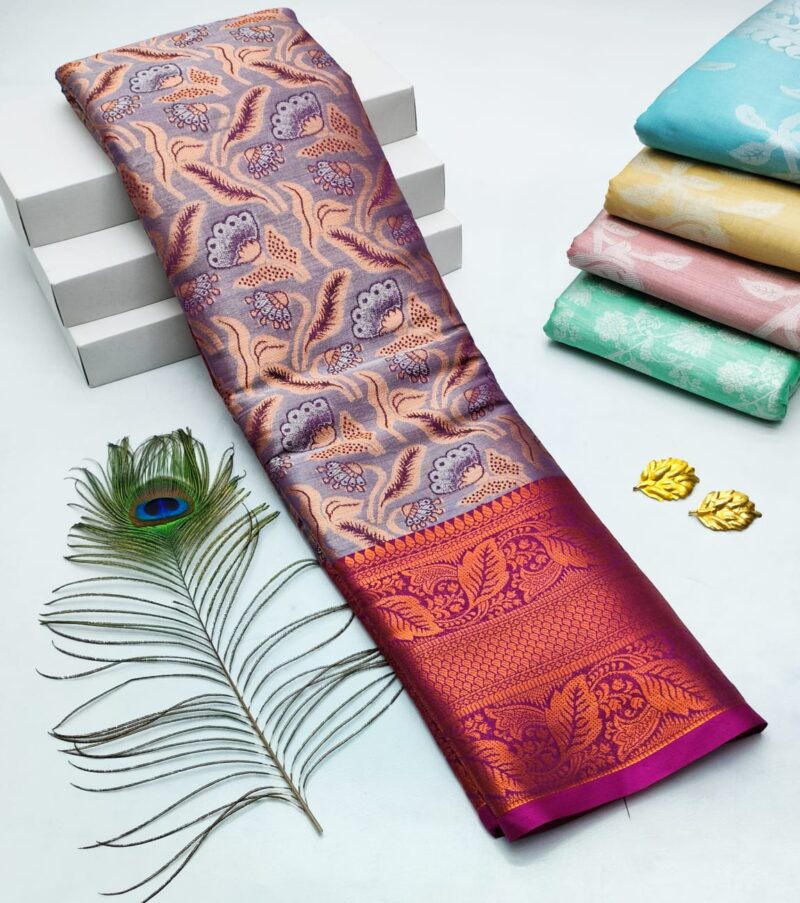 H. Tissue Fancy Silk Sarees Premium Quality