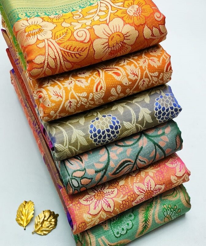 H. Tissue Fancy Silk Sarees Premium Quality