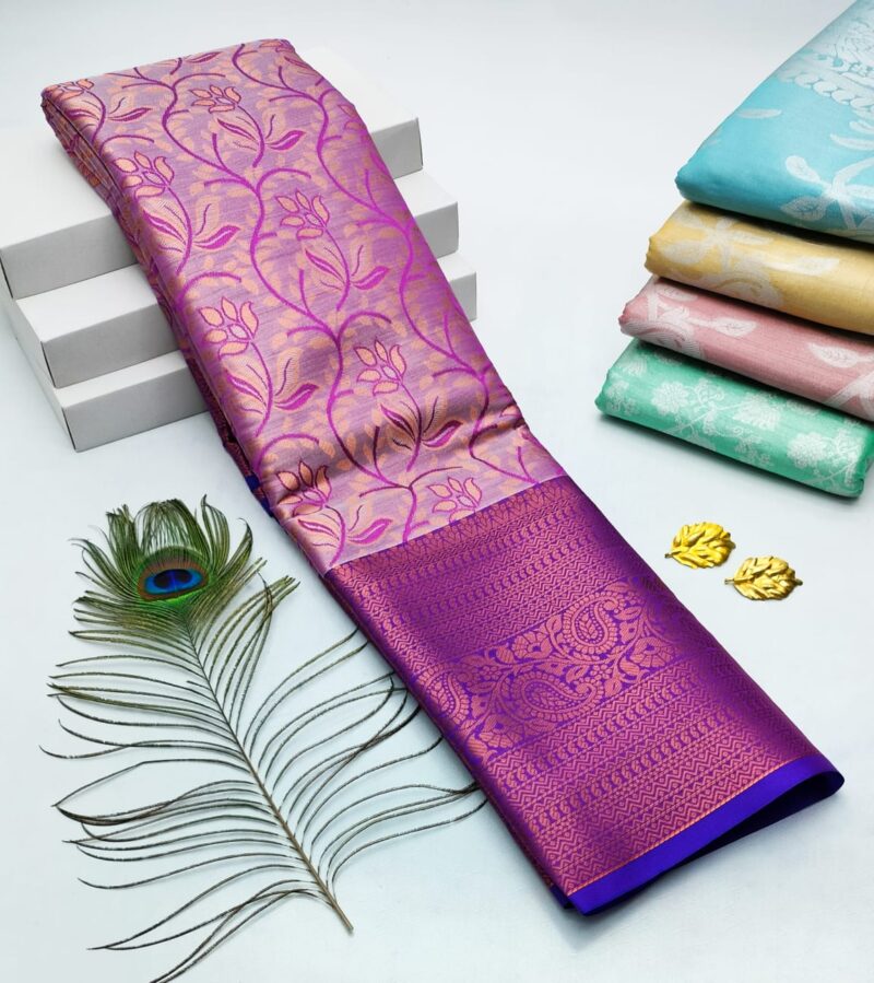 H. Tissue Fancy Silk Sarees Premium Quality