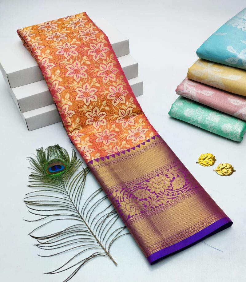 H. Tissue Fancy Silk Sarees Premium Quality