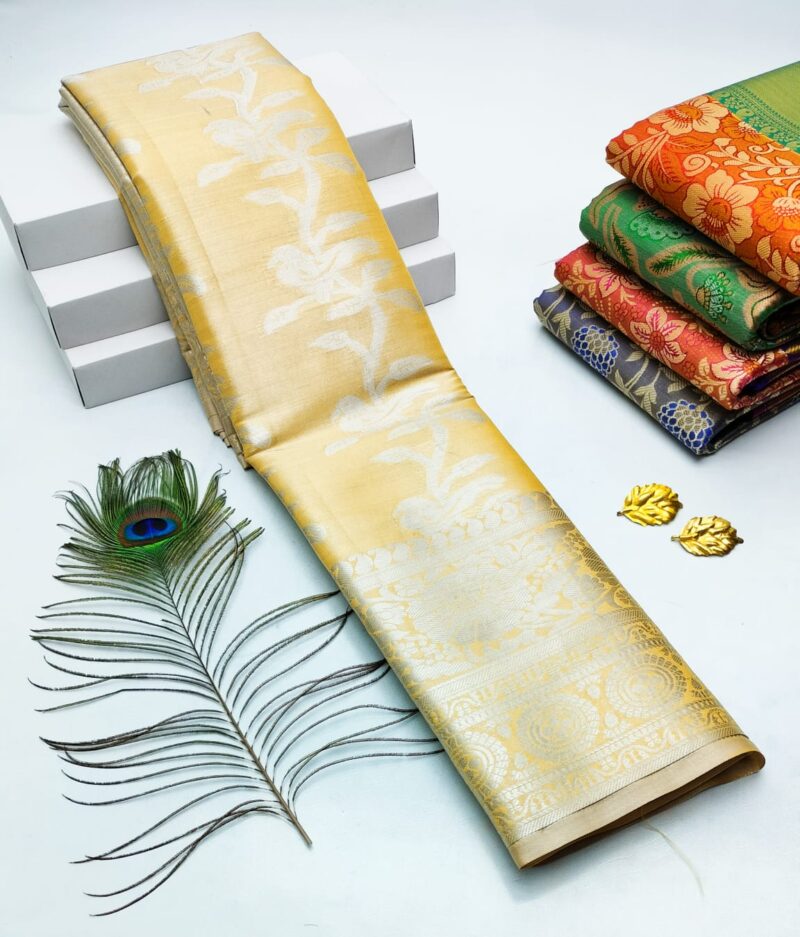 H. Tissue Fancy Silk Sarees Premium Quality