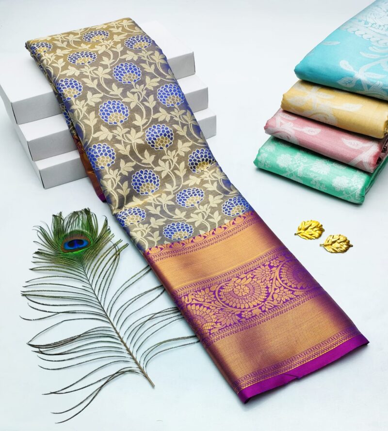 H. Tissue Fancy Silk Sarees Premium Quality