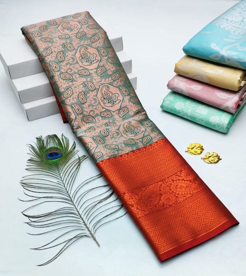 H. Tissue Fancy Silk Sarees Premium Quality