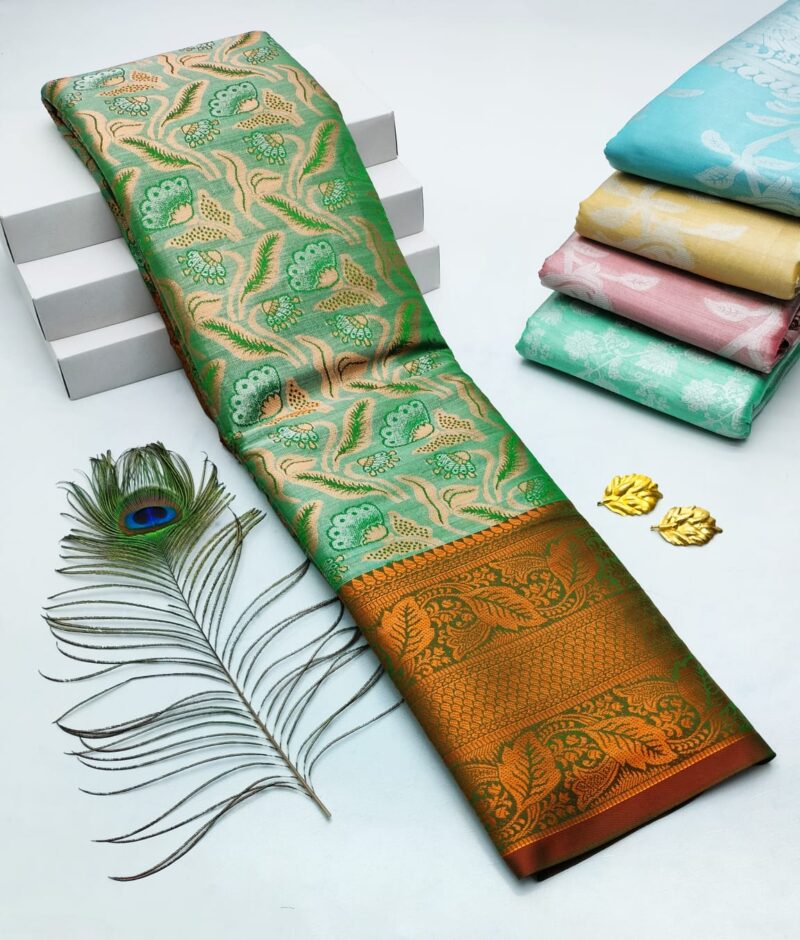 H. Tissue Fancy Silk Sarees Premium Quality