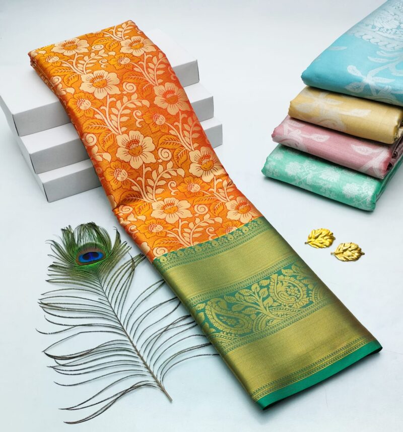 H. Tissue Fancy Silk Sarees Premium Quality