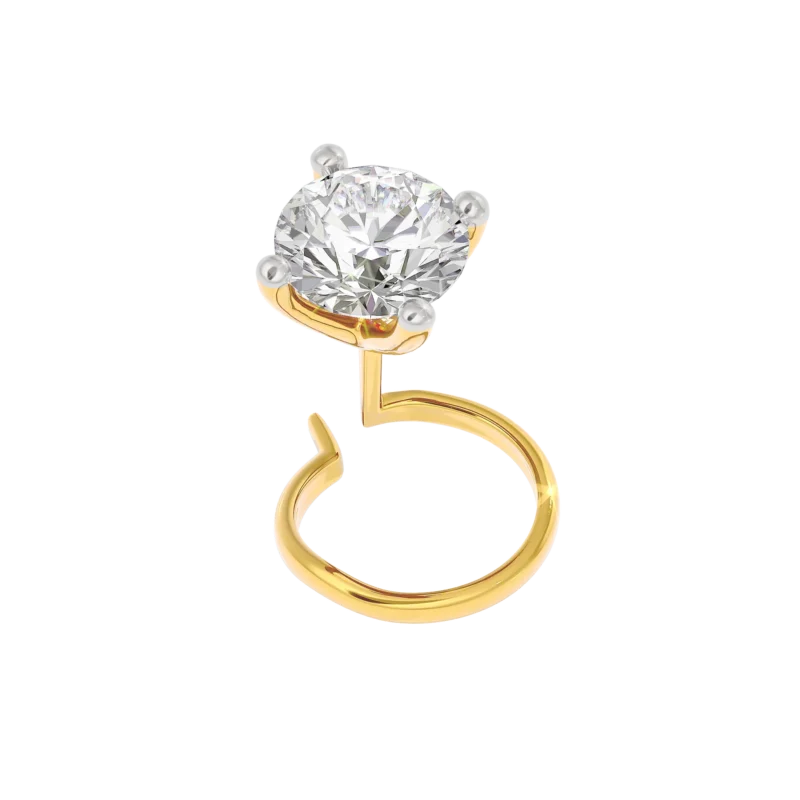 1. Hallmark Gold With 4 Cent Diamond NOSE PIN